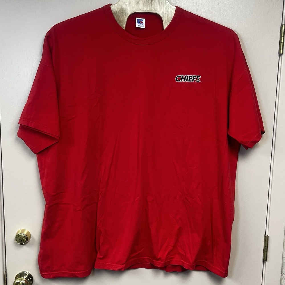 Vintage‎ Kansas City Chiefs Embroidered Logo T-Shirt Russell Athletic XXXXL